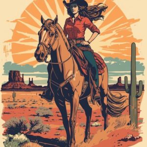 Cowgirl Graphic T-shirt Design