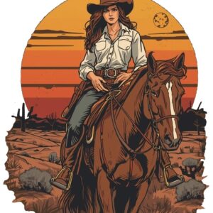 Cowgirl Graphic T-shirt Design