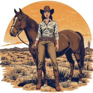 Cowgirl Graphic T-shirt Design