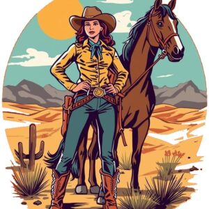 Cowgirl Graphic T-shirt Design
