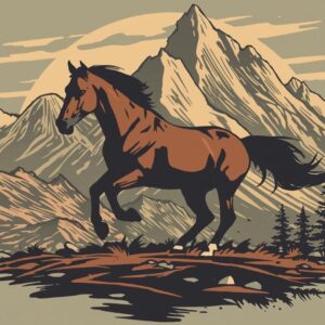 Cowboy graphic t-shirt design