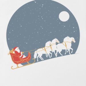 Santa on snowy hill with moon - Graphic T-shirt Design
